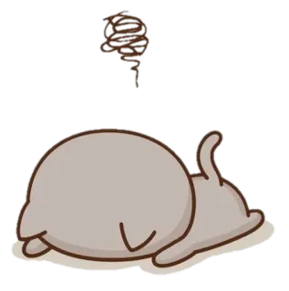 😔 schlafend, Katze, erschöpft, Nickerchen, müde telegram sticker