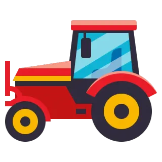 🚜 trattore, agricoltura, agricolo, macchina, veicolo, fattoria, attrezzatura telegram sticker