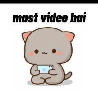 🎥 mast video hai gato, video, dibujos animados, lindo whatsapp sticker