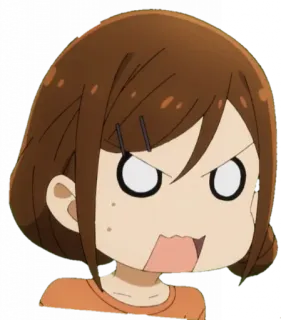 😡 Anime, Bravo/a, Desenho animado, Garota, Irritado/a telegram sticker