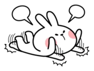 😫 kelinci, binatang, kartun, imut, stiker telegram sticker