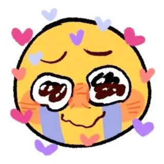 🦦 Emoji, Coeurs, Mignon, Joyeux, Kawaii, Jaune, Amour telegram sticker