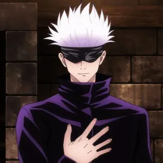 🙂 Satoru Gojo Jujutsu Kaisen 动漫, 漫画, 咒术师, 白发, 角色, 五条, 悟 telegram sticker