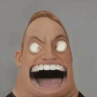 😵 Mr. Incredible The Incredibles pixar, фильм, мем, смешно, злой telegram sticker