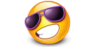 😎 Emoji, Sonnenbrille, Cool, Gesicht, Gelb, Ausdruck whatsapp sticker