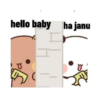 📞 hello baby ha janu cute, bears, greeting, love, affection whatsapp sticker