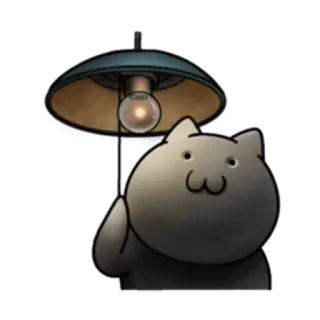 🌚 gato, dedo medio, grosero, lámpara, animal, dibujo animado whatsapp sticker