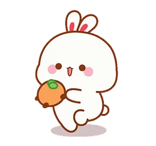 🕺 lapin, kawaii, mignon, dessin animé, animal telegram sticker