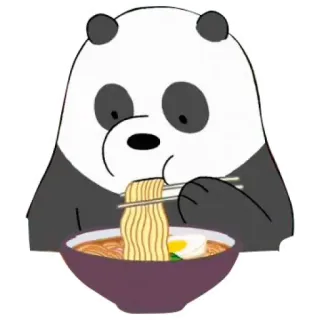 Panda (We Bare Bears) telegram stickers
