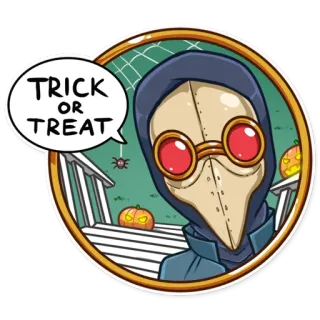 🍫 TRICK OR TREAT halloween, trick or treat, dokter wabah, kostum, labu, laba-laba telegram sticker