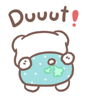 😙 Duuut! mignon, animal, dessin animé, duuut, autocollant, adorable telegram sticker