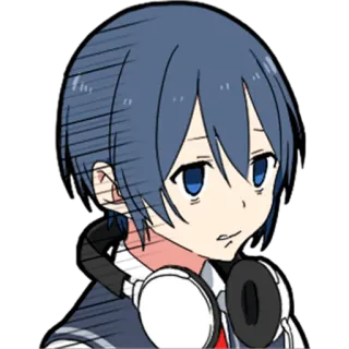 😨 Anime, Manga, Chico, Auriculares, Dibujos animados telegram sticker