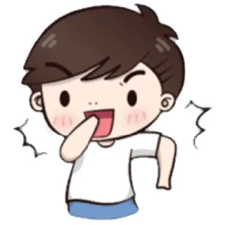 😁 Dessin animé, Excité, Joyeux, Homme, Personne, Jubilatoire telegram sticker