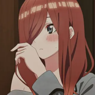 🔪 Miku Nakano The Quintessential Quintuplets Аниме, Манга, Милый, Девушка, Пять невест, Мику Накано telegram sticker