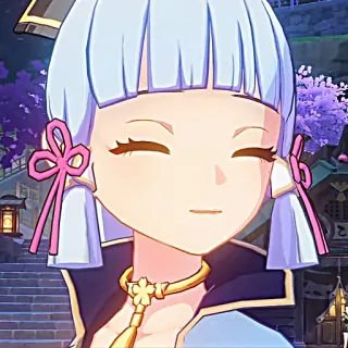 ❄️ Ayaka Genshin Impact Anime, Video game, Genshin Impact, Ayaka, Imut, Kartun telegram sticker