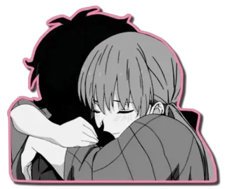 ❤️ abrazo, anime, manga, afecto, amistad, consuelo, amor telegram sticker