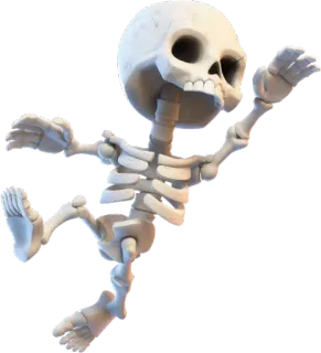 🛩 skeleton, bone, cartoon, skull, animated telegram sticker