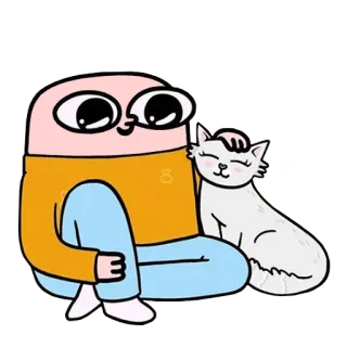 😸 การ์ตูน, ตัวละคร, แมว, สัตว์, มิตรภาพ telegram sticker