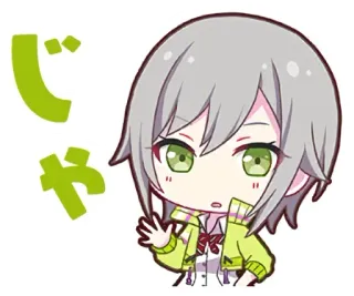👋 じゃ anime, cartoon, greeting, cute whatsapp sticker