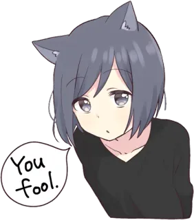 Cat girls sticker ENG :: @line_stickers telegram stickers
