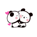 💖 Panda, Cinta, Lucu, Hati, Kartun, Kawaii, Persahabatan telegram sticker