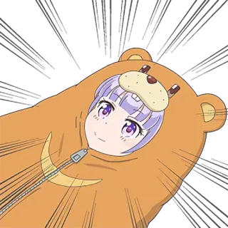 🙂 Anime, Lindo, Oso, Dibujos animados, Cosplay, Chica telegram sticker