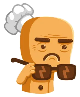 😳 chef, food, cartoon, character, cooking telegram sticker