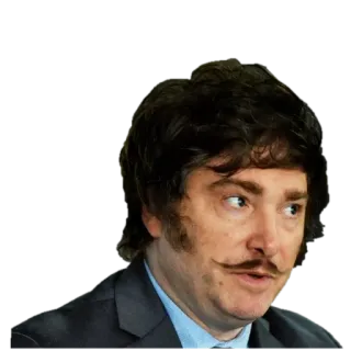 😯 Javier Milei 정치인, 아르헨티나, 대통령, 밀레이 telegram sticker