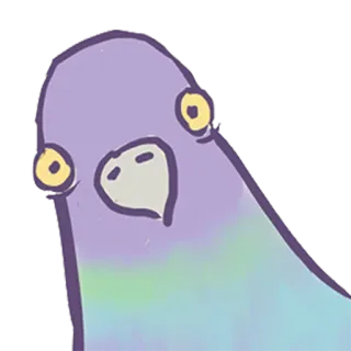🐦 นกพิราบ, นก, สัตว์, น่ารัก, ตลก, การ์ตูน telegram sticker