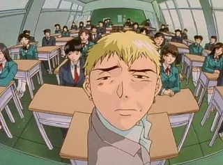 🤨 Anime, Aula, Studenti, Scuola, Scena, Manga telegram sticker