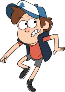 😶 Dipper Pines Gravity Falls アニメ, ディッパー・パインズ, グラビティフォールズ, キャラクター, ディズニー, アニメーション telegram sticker