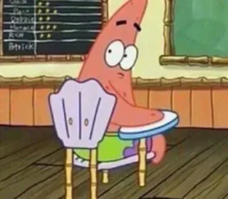 🙁 Patrick Star Spongebob Squarepants Патрик Стар, Спанч Боб, мультфильм, смешной, мем whatsapp sticker