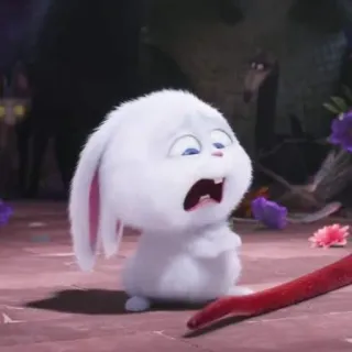 🐰 Snowball The Secret Life of Pets conejo, dibujo animado, lindo, animal, mascota, bunny telegram sticker