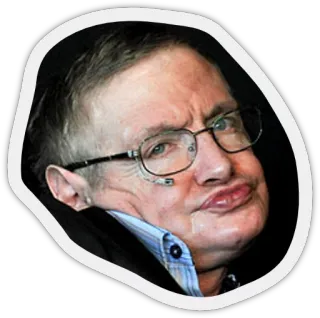 Stephen Hawking telegram stickers