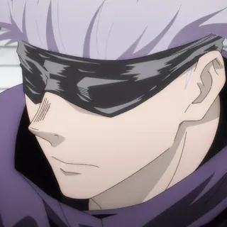 🤍 Satoru Gojo Jujutsu Kaisen anime, gojo, satoru, jujutsu, blindfold telegram sticker