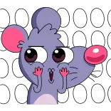 😣 topo, cartone animato, animale, carino, felice, sorpreso, personaggio telegram sticker