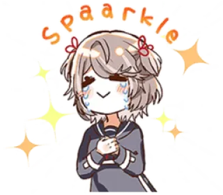 ✨ sparkle anime, girl, sparkle, cute, crying telegram sticker