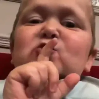 🤫 niño, dedo, silencio, lindo, shh whatsapp sticker