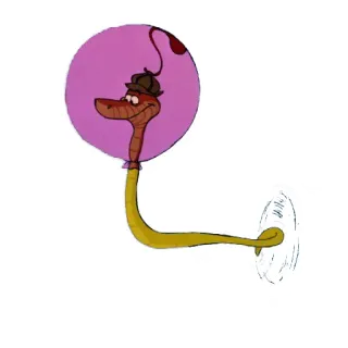 🐍 snake, cartoon, detective, hat, animal whatsapp sticker