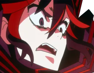 😨 Ryuko Matoi Kill la Kill Anime, Cartone animato, Personaggio, Kill la Kill, Ryuko Matoi whatsapp sticker