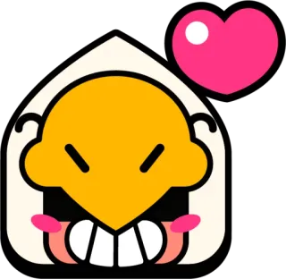 ❤️ bravo, coração, emoji, adesivo, desenho animado telegram sticker