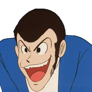 😈 Arsène Lupin III Lupin the 3rd Anime, Cartoon, Figur, Lupin, Manga, Lächeln, Animiert telegram sticker