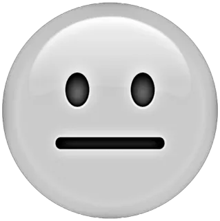 😐 emoji, neutral, expression, face telegram sticker