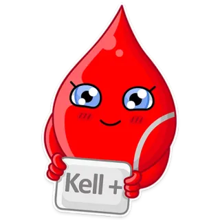 👻 Kell+ blood, blood type, kell antigen, medical, health, positive telegram sticker