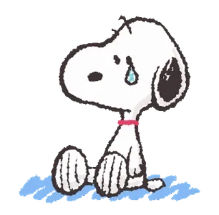 😢 Snoopy Peanuts snoopy, peanuts, triste, pleurer, chien telegram sticker