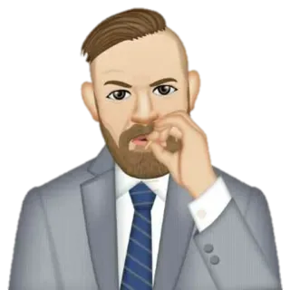 👑 Conor McGregor Конор Макгрегор, MMA, боец, эмодзи, портрет, ирландец, спорт whatsapp sticker