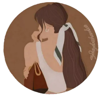 👛 mulher, menina, ombro, retrato, moda, ilustração telegram sticker
