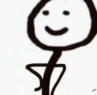 🙂 человечек, мультфильм, рисунок, простой, минималистичный telegram sticker