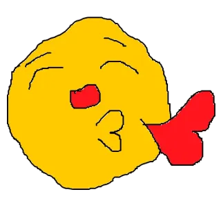 😘 亲吻, 表情符号, 黄色, 脸, 表情, 爱 whatsapp sticker