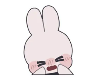 🎀 кролик, милый, мультфильм telegram sticker